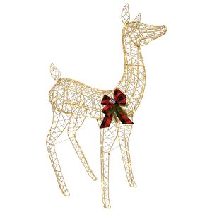 vidaXL Reno Navide&ntilde;o 3D LOVIISA 200 LED Blanco C&aacute;lido 96 x 40 x 140 cm