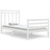 vidaXL Estructura de cama madera maciza blanca 100x200 cm