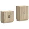 vidaXL Juego de gabinete de ba&ntilde;o de 2 piezas HOORN Roble Sonoma