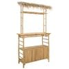 vidaXL Mesa de Bar Exterior Natural 110 x 50 x 209 cm Bamb&uacute;