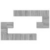 vidaXL Set de muebles para TV 10 pzas madera contrachapada gris Sonoma