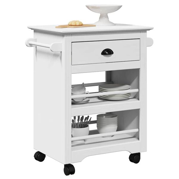 vidaXL Carrito de cocina BODO blanco 67,5x45x80 cm