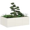 vidaXL Jardinera acero blanco 120x80x40 cm