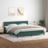 vidaXL Cama box spring con colch&oacute;n terciopelo verde oscuro 200x210 cm