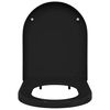 vidaXL Asiento de WC Ajustable Negro 48 x 36,5 x 4,5 cm Polipropileno