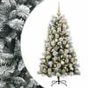 vidaXL &Aacute;rbol de Navidad artificial de ramas plegables con bolas 150 cm