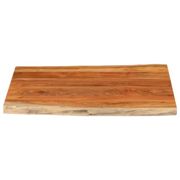 vidaXL Tablero de mesa rectangular borde natural acacia 100x80x3,8 cm