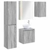 vidaXL Juego de Muebles de Ba&ntilde;o 5 pcs Sonoma gris 53 x 15,5 x 70 cm