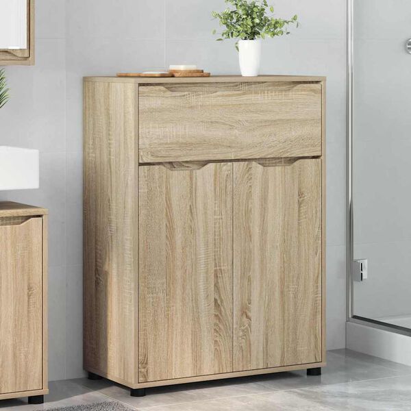vidaXL Gabinete de Ba&ntilde;o con caj&oacute;n Roble Sonoma 72,5 x 36,5 x 100 cm