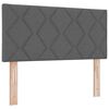 vidaXL Cama tipo Box Spring con colch&oacute;n Gris oscuro 90 x 200 cm tela