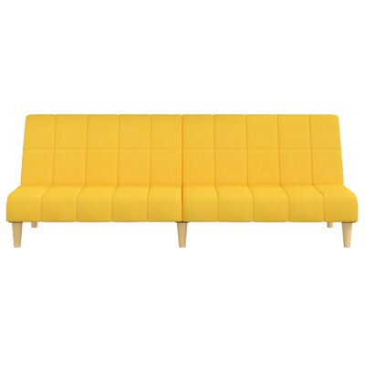 vidaXL Sofá cama de 2 plazas tela amarillo