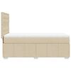 vidaXL Cama box spring con colch&oacute;n tela color crema 90x200 cm