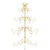 vidaXL &Aacute;rbol de Navidad de metal con soporte Dorado 90 cm