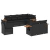 vidaXL Patio Sofa Set 8 plaza Black