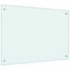 vidaXL Protección salpicaduras cocina vidrio templado blanco 70x50 cm