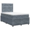 vidaXL Cama box spring con colch&oacute;n Gris oscuro 120 x 190 cm Terciopelo