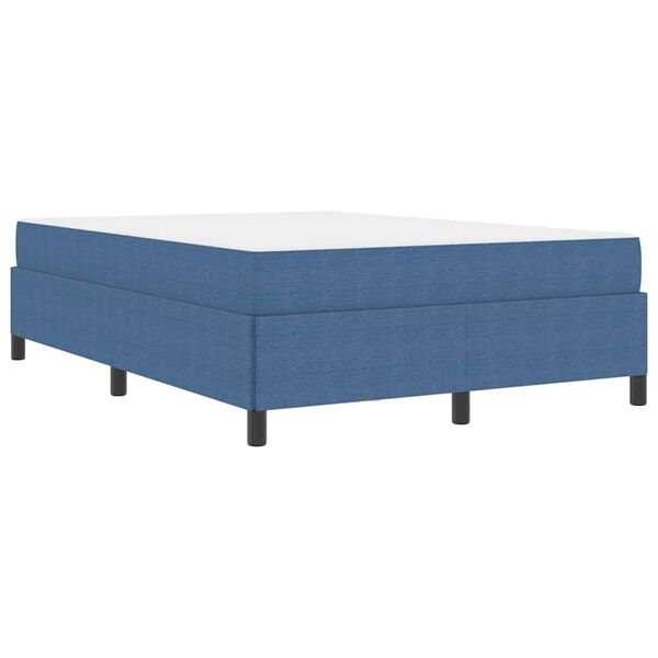 vidaXL Estructura de cama con colchón Azul 140 x 200 cm tela