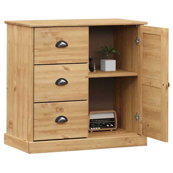 vidaXL Aparador con cajones VIGO madera maciza pino 78x40x75 cm