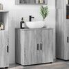 vidaXL Gabinete de Ba&ntilde;o con almacenamiento Gris Sonoma 61 x 35 x 64 cm