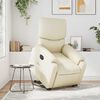 vidaXL Sill&oacute;n reclinable elevable el&eacute;ctrico de cuero sint&eacute;tico crema