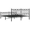 vidaXL Estructura cama sin colchón con estribo metal negro 183x213 cm