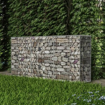 vidaXL Cesta de muro de gaviones acero galvanizado 200x50x100 cm