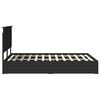 vidaXL Cama con almacenamiento Negro 140 x 190 cm Madera de ingenier&iacute;a