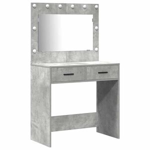 vidaXL Mesa Tocador 2 uds. Gris 78,5 x 41 x 135 cm