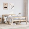 vidaXL Cama personas mayores con cabecero madera maciza pino 140x190cm
