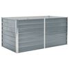 vidaXL Jardinera elevada 160x80x77 cm acero galvanizado gris
