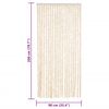 vidaXL Cortina antimoscas chenilla beige y blanco 90x200 cm