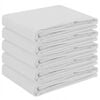 vidaXL Tela para Mesa 5 uds. Blanco Di&aacute;m. 160 cm Poli&eacute;ster Redondo