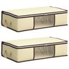 vidaXL Caja de almacenamiento con ventana lateral transparente 2 uds.