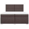 vidaXL Cama box spring con colch&oacute;n tela marr&oacute;n oscuro 200x200 cm