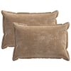 vidaXL Funda de almohada 2 uds. HOUTEN Marr&oacute;n 50 x 75 cm Tela Chenille