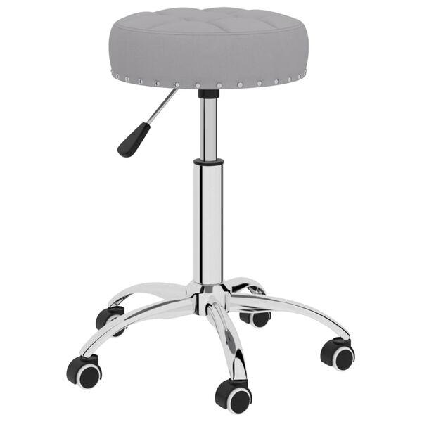 vidaXL Sillas de comedor giratorias 2 unidades tela gris