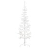vidaXL Medio &aacute;rbol de Navidad artificial con soporte blanco 180 cm