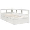vidaXL Cama con estantería sin colchón madera maciza blanca 75x190 cm
