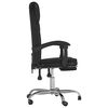 vidaXL Silla de oficina reclinable cuero sintético negro