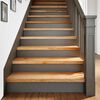 vidaXL Pelda&ntilde;os de escalera 2 uds madera maciza roble marr&oacute;n claro
