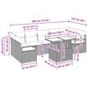 vidaXL Conjunto de sof&aacute; de jard&iacute;n 8 pcs Gris Polirat&aacute;n