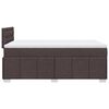 vidaXL Cama box spring con colch&oacute;n tela marr&oacute;n oscuro 120x200 cm