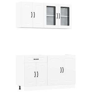 vidaXL Mueble de cocina Kalmar blanco 4 piezas madera contrachapada