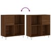 vidaXL Mueble discos madera contrachapada roble marrón 84,5x38x89 cm