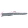 vidaXL Arriate de acero galvanizado gris 600x80x45 cm