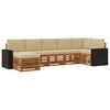 vidaXL Conjunto de sof&aacute;s de exterior 7 uds. Natural y Beige