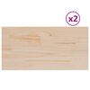 vidaXL Tablero de mesa rectangular 2 uds madera de pino 70x35x1,7 cm