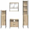 vidaXL Juego de muebles de ba&ntilde;o con estante 4 pcs Roble Sonoma