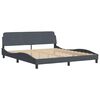 vidaXL Estructura de cama sin colch&oacute;n terciopelo gris oscuro 180x200cm