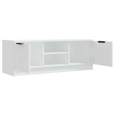 vidaXL Mueble de TV madera contrachapada blanco 102x35x36,5 cm